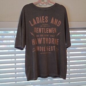 Arizona Jean Co. Woman's Gray Indie Fest T-shirt, Size: L, NWT
